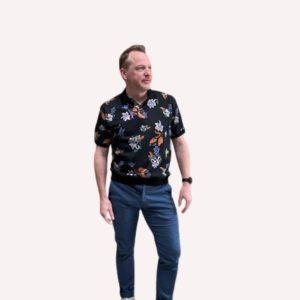 Gebloemde polo
